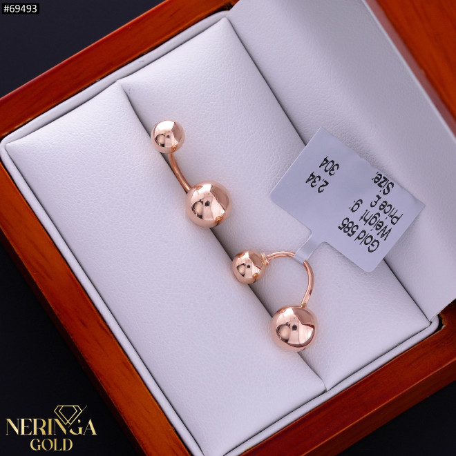 Rose gold earring #69493