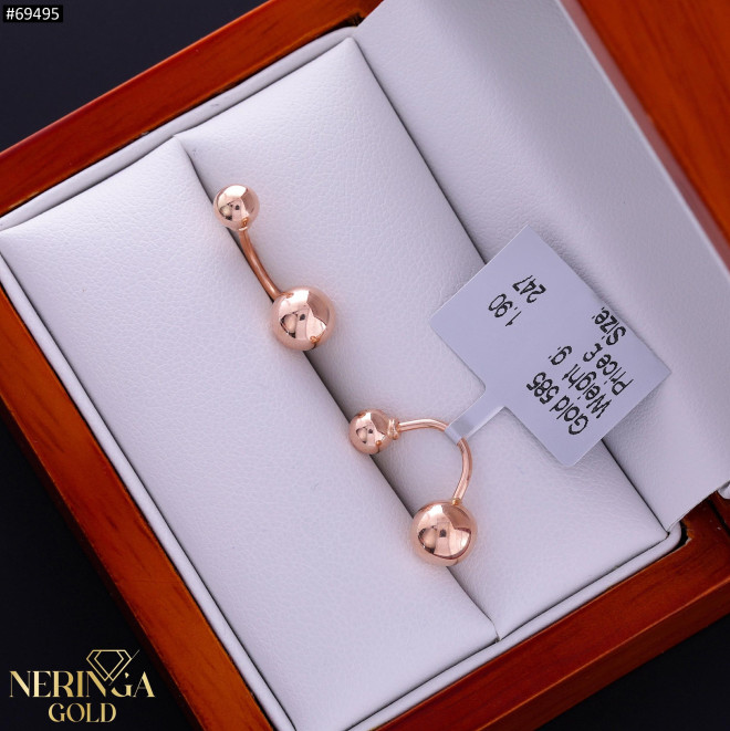 Rose gold earring #69495