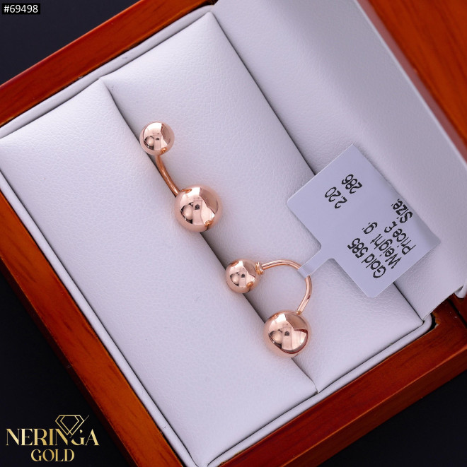 Rose gold earring #69498