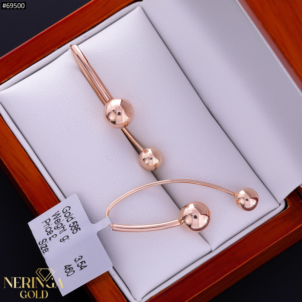 Rose gold earring #69500