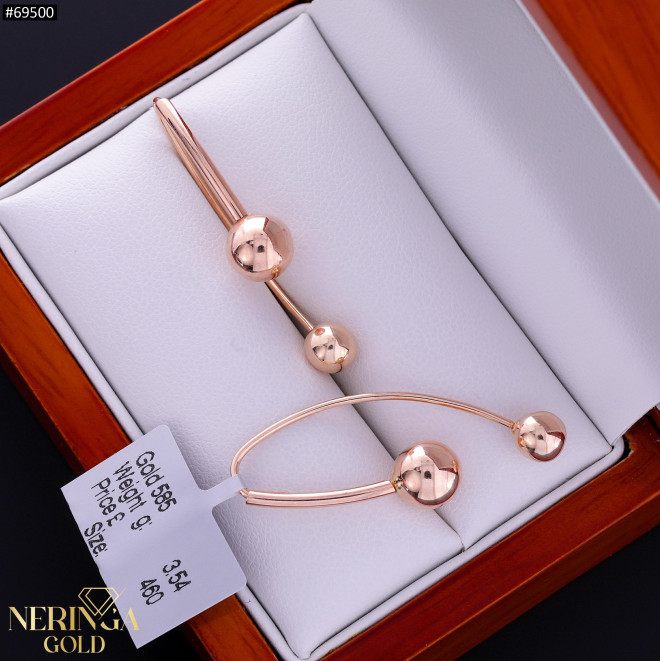 Rose gold earring #69500