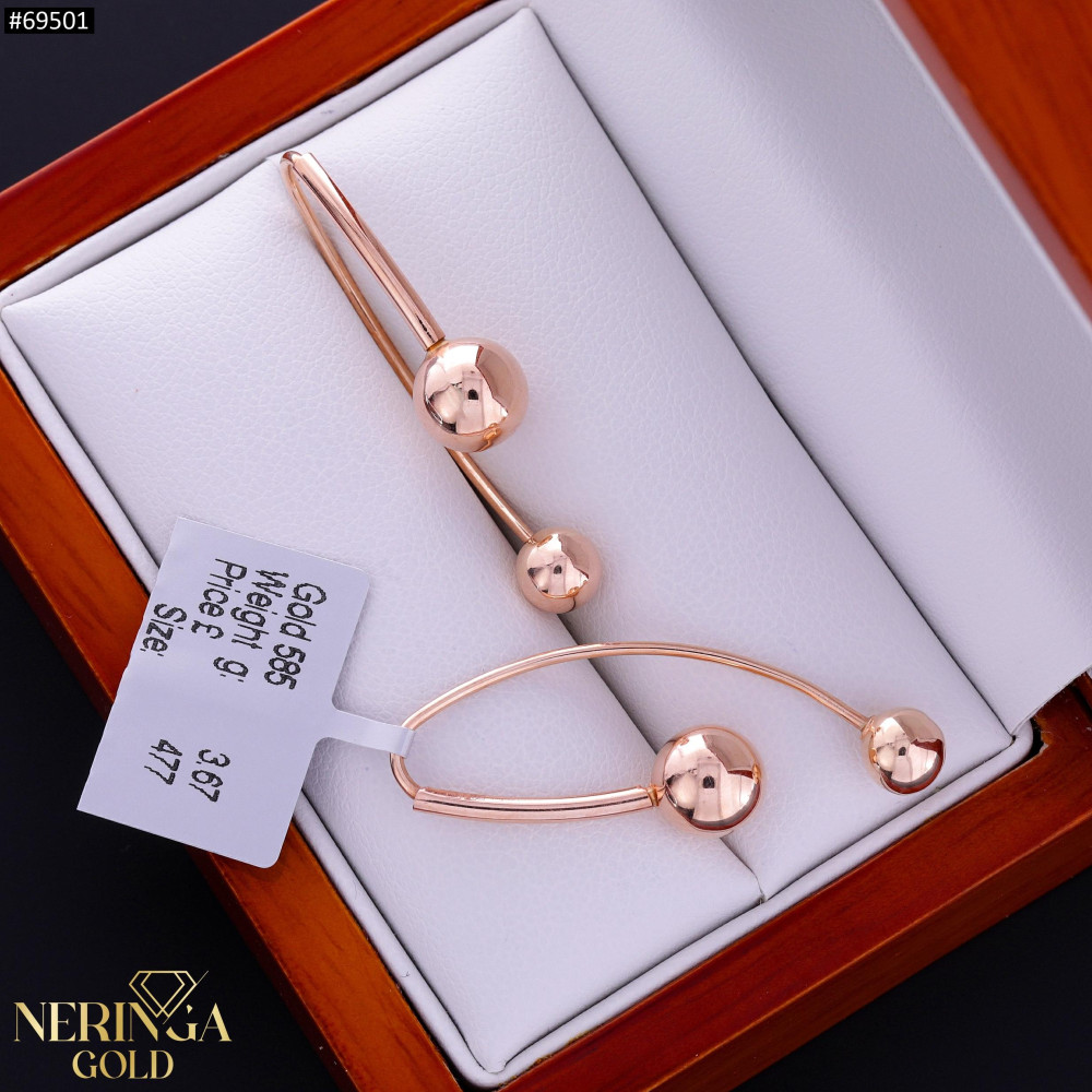 Rose gold earring #69501