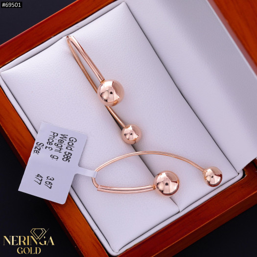 Rose gold earring #69501
