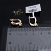 Rose gold english lock earrings #69523