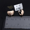 Rose gold english lock earrings #69528