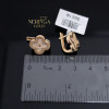 Rose gold english lock earrings #69519