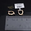 Rose gold english lock earrings #69527