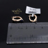 Rose gold english lock earrings #69524