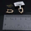 Rose gold english lock earrings #69521