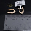Rose gold english lock earrings #69520