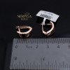 Rose gold english lock earrings #69533