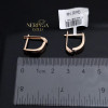 Rose gold english lock earrings #69531