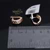 Rose gold english lock earrings #69532
