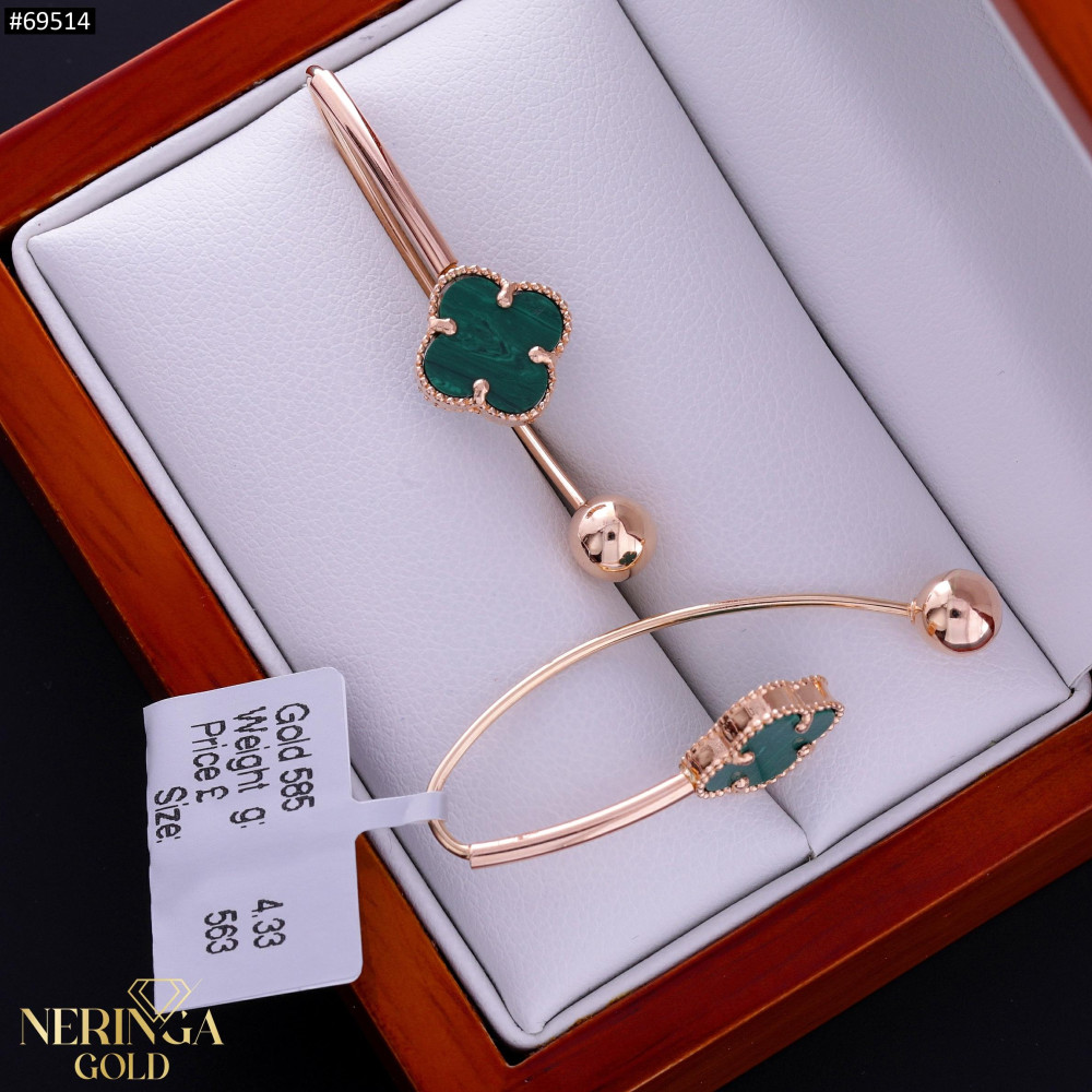 Rose gold earring #69514