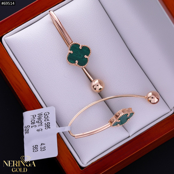 Rose gold earring #69514