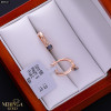 Rose gold english lock earrings #69527