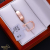 Rose gold english lock earrings #69531