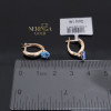 Rose gold english lock earrings #69653