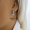 Rose gold english lock earrings #69653