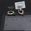 Rose gold english lock earrings #69651