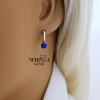 Rose gold english lock earrings #69650