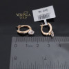 Rose gold english lock earrings #69652