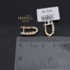 Rose gold english lock earrings #69649