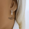 Rose gold english lock earrings #69649