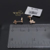 Rose gold stud earrings #69635