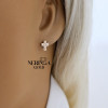 Rose gold stud earrings #69635