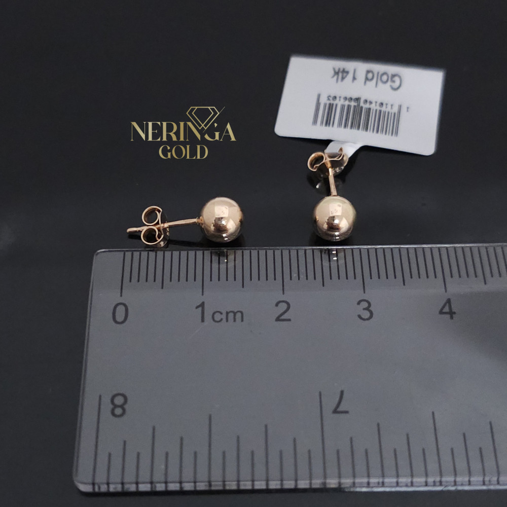 Rose gold stud earrings #69625