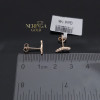 Rose gold stud earrings #69631