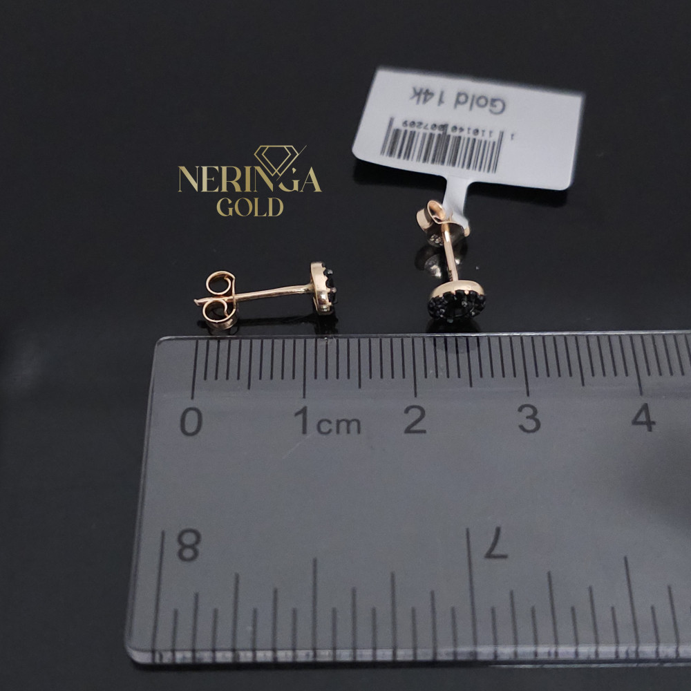 Rose gold stud earrings #69623