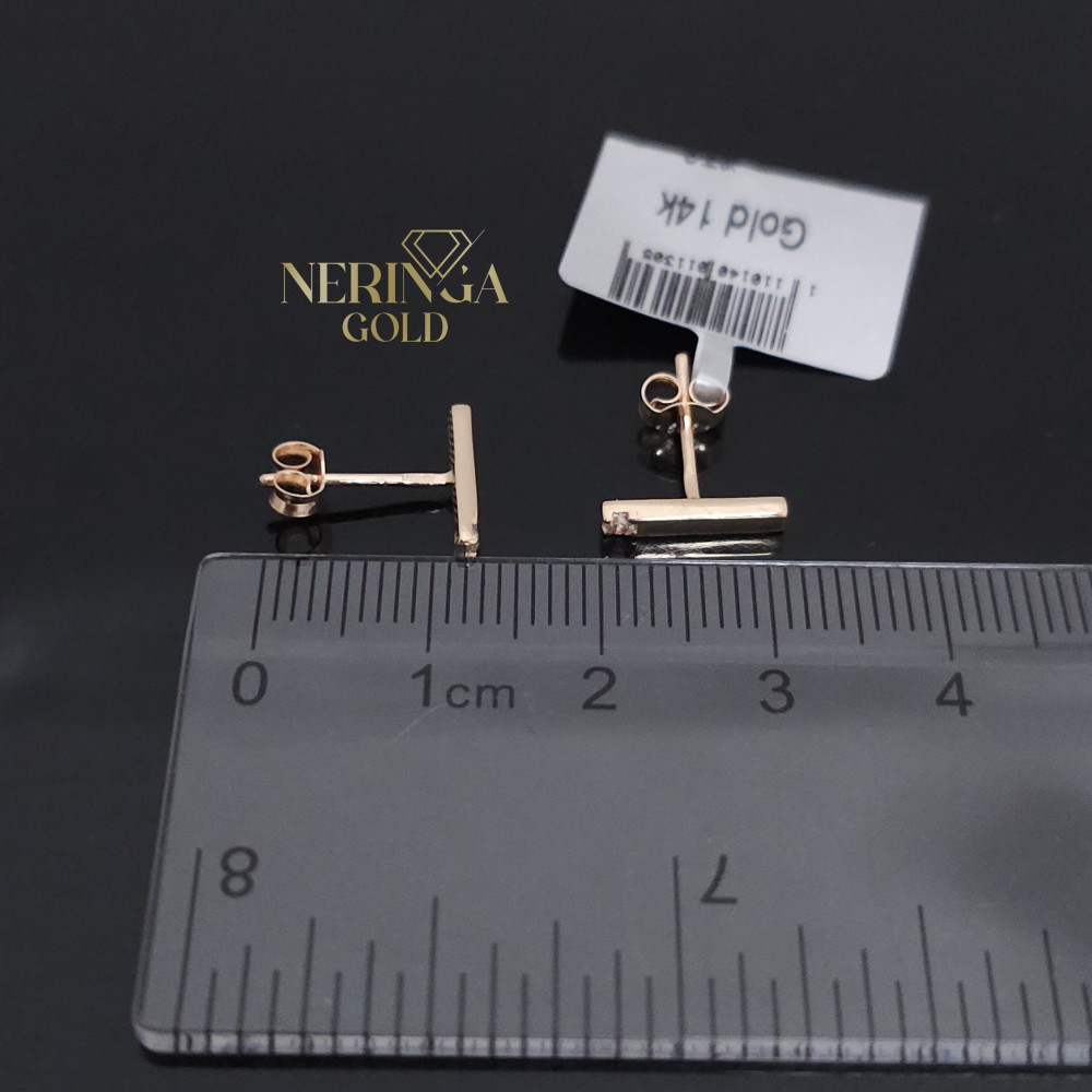 Rose gold stud earrings #69633