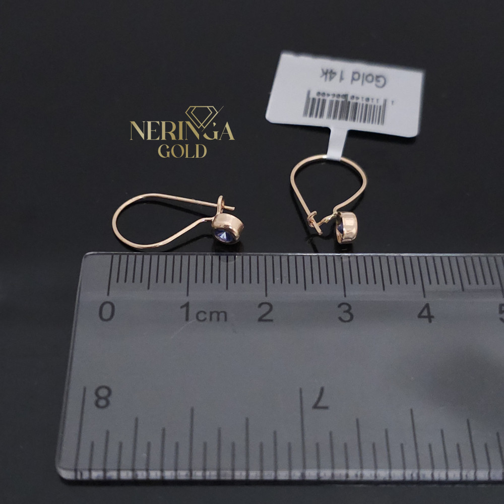 Rose gold earring #69647