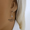 Rose gold earring #69647