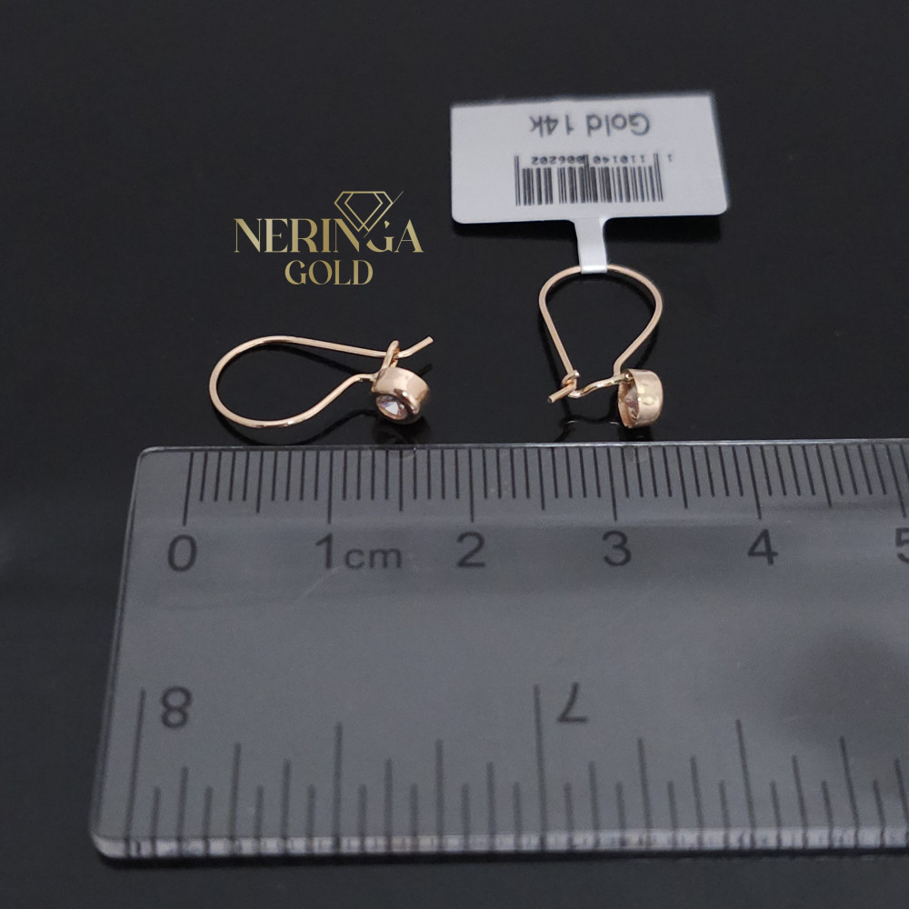 Rose gold earring #69648