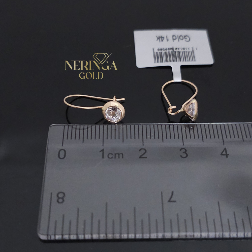 Rose gold earring #69643