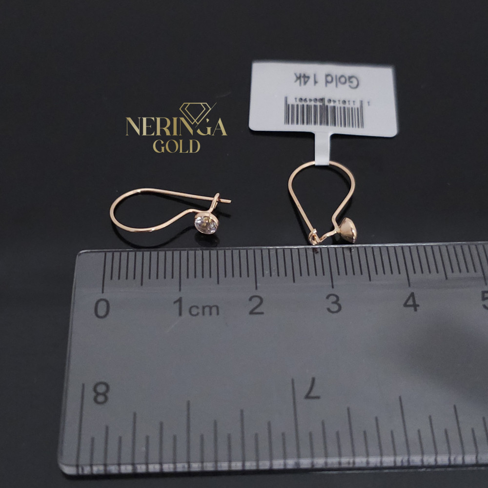 Rose gold earring #69646