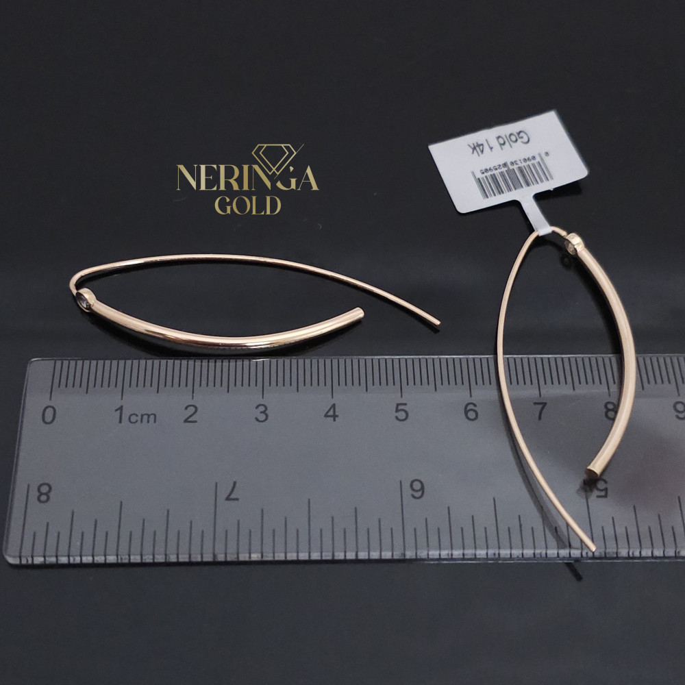 Rose gold earring #69642