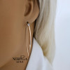 Rose gold earring #69642