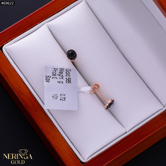 Rose gold stud earrings #69622