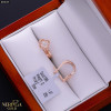 Rose gold english lock earrings #69639