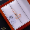Rose gold english lock earrings #69649