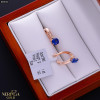 Rose gold english lock earrings #69650