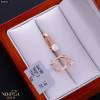 Rose gold english lock earrings #69652