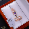 Rose gold english lock earrings #69736