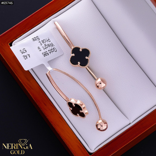 Rose gold earring #69746