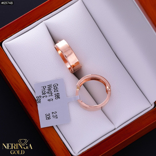 Rose gold hoop earrings #69748
