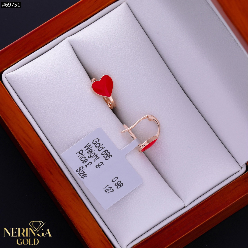 Rose gold children earrings #69751